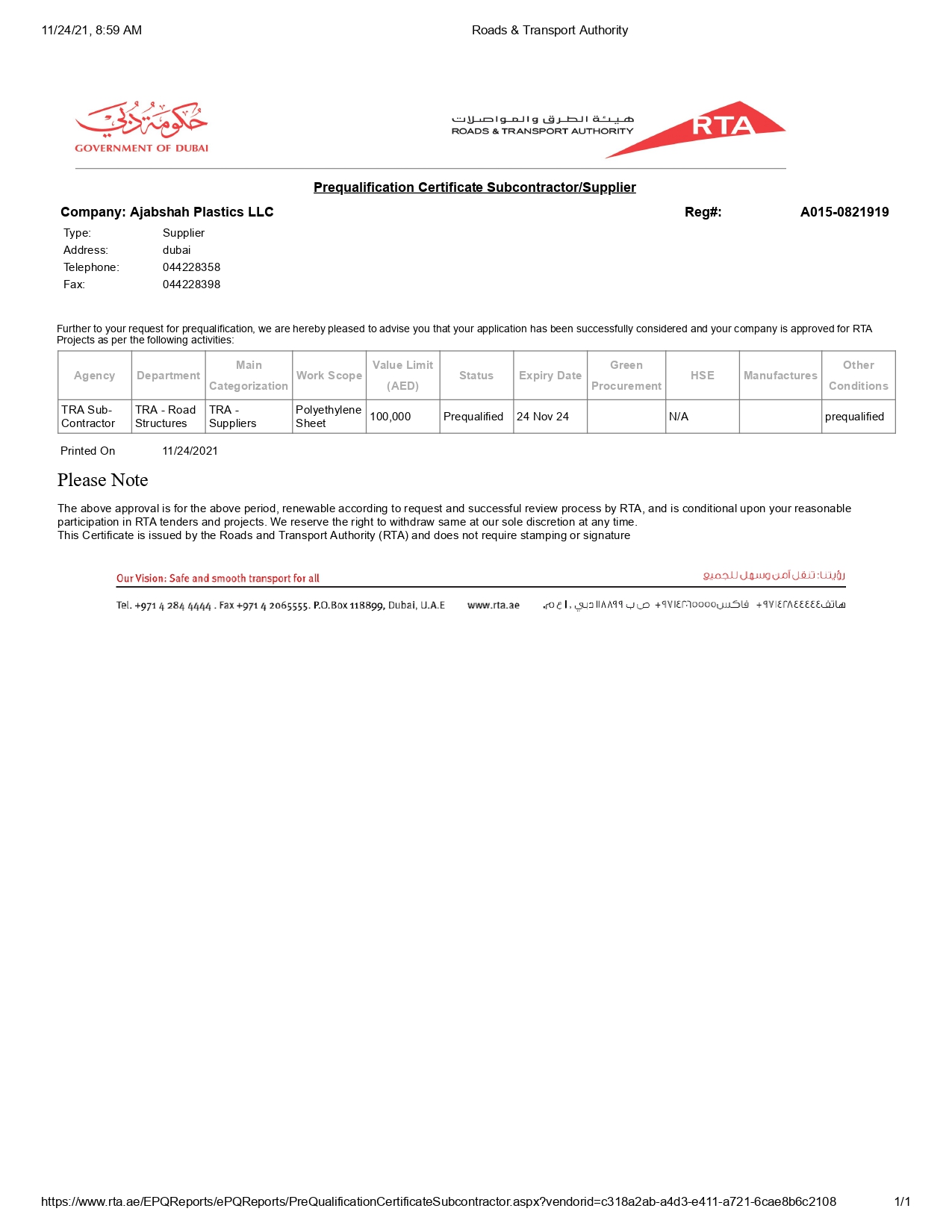 RTA - PREQUALIFICATION CERTIFICATE SUBCONTRACTOR-SUPPLIER_page-0001
